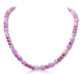 Amethyst - Phosphosiderite Gemstone Jewelry Necklace - Collier - 925 Silver #5303