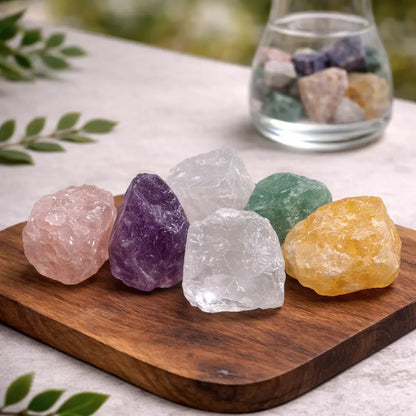 komplett-rosenquarz-bergkristall-aventurin-amethyst-edelsteinwasser-wassersteine-energetisieren-direktmethode-geschenk-seelensteinchen