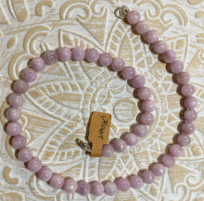 Kunzit Schmuck - Edelsteinkette - Edelstein Kette - Collier - 925er Silber #5105