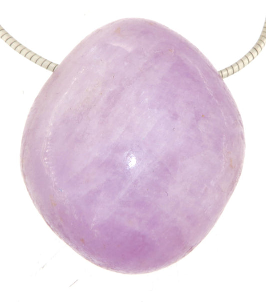 Kunzit Trommelstein Edelstein Schmuck Ketten Anhänger - A Qualität #2699