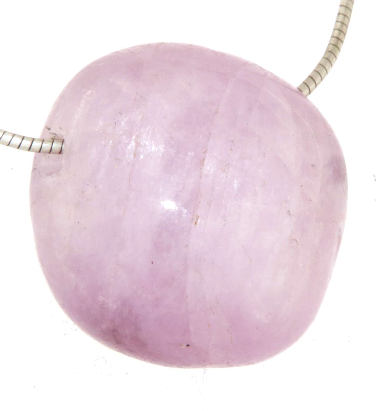 Kunzit Trommelstein Edelstein Schmuck Ketten Anhänger - A Qualität #6897