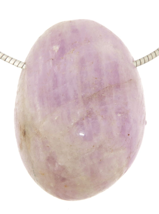 Kunzit Trommelstein Edelstein Schmuck Ketten Anhänger - A Qualität #6898