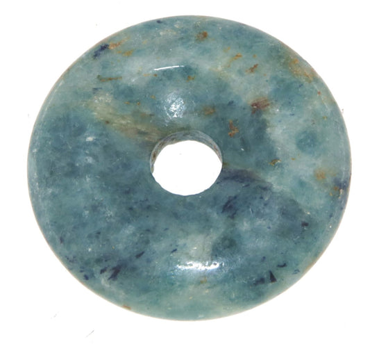Kyanith - Disthen Donut - PI Scheibe - Edelstein Schmuck Ketten Anhänger 30mm - A Qualität #7073