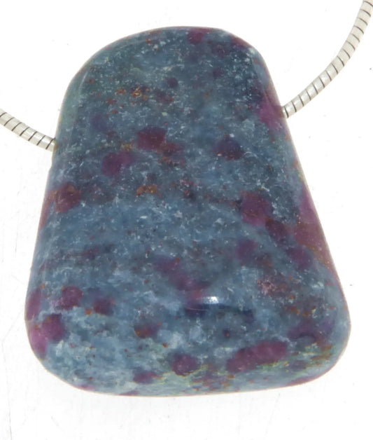 Kyanit - Rubin Trommelstein Edelstein Schmuck Ketten Anhänger - A Qualität #7359