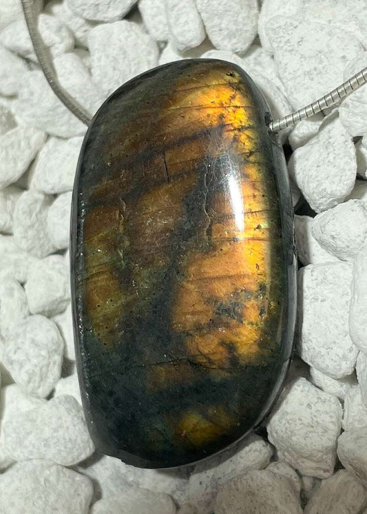 Labradorit Trommelstein Edelstein Schmuck Anhänger - A Qualität #6279