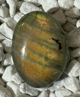Labradorit Trommelstein Edelstein Schmuck Anhänger - A Qualität #5433