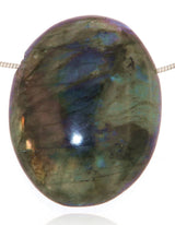 Labradorit Trommelstein Edelstein Schmuck Ketten Anhänger - A Qualität #5432