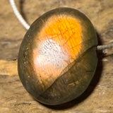 Colgante de Labradorita, Piedra Rodada, Gema, Joyería, Collares - Calidad A #5694