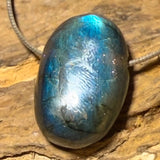 Colgante de Labradorita tallada, piedra preciosa, para collar - Calidad A #0058 - seelensteinchen