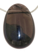 Lamellen - Obsidian Trommelstein Edelstein Schmuck Anhänger - A Qualität #7148