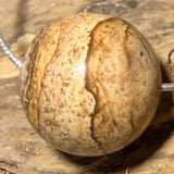 Landschaftsjaspis - Jaspis Kugel Anhänger 20mm - Trommelstein Schmuck Ketten Anhänger - Edelstein A Qualität #6937