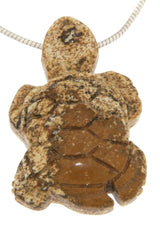 Landschaftsjaspis - Jaspis Schildkröte Edelstein Schmuck Ketten Anhänger - A Qualität #6953