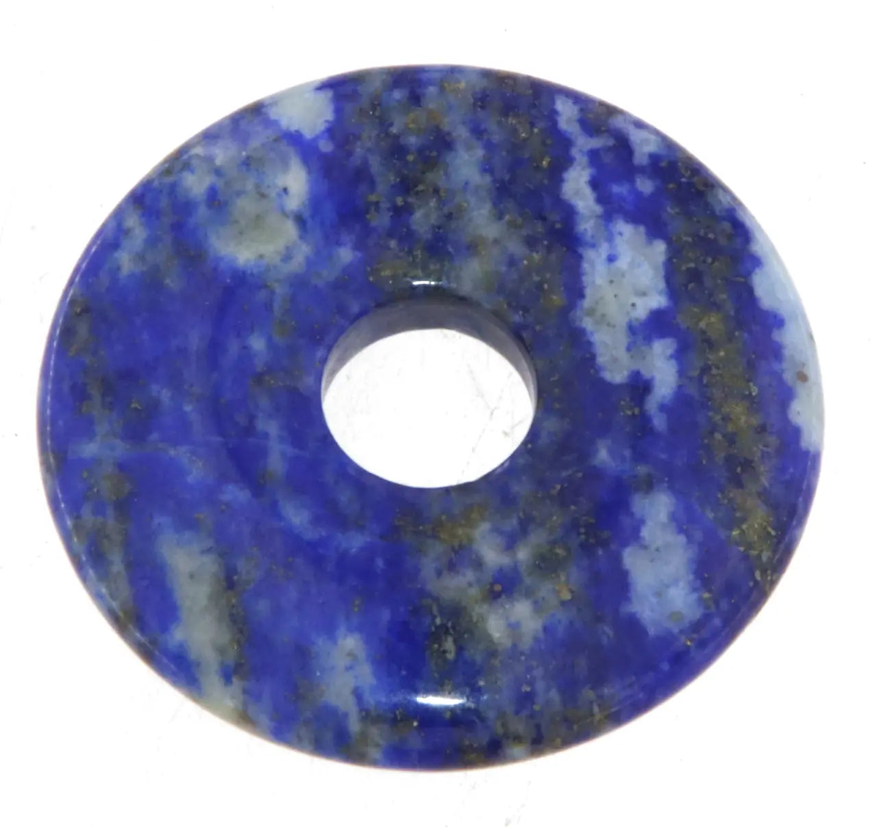 Lapislazuli - Lapis Lazuli Donut Edelstein Schmuck Ketten Anhänger 30mm - A Qualität #7377