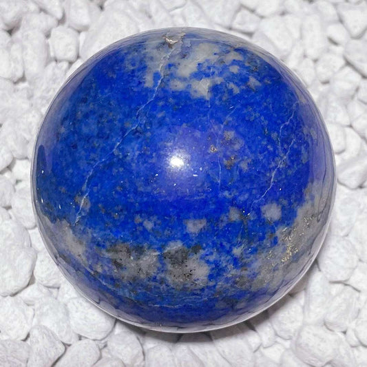Lapislazuli Kugel 53mm - Handschmeichler - Auflagestein - Massagestein - 234g, poliert #6787