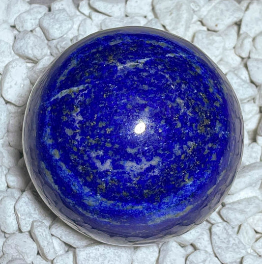 Lapislazuli Kugel 55mm - Handschmeichler - Auflagestein - Massagestein - 207g, poliert #6537