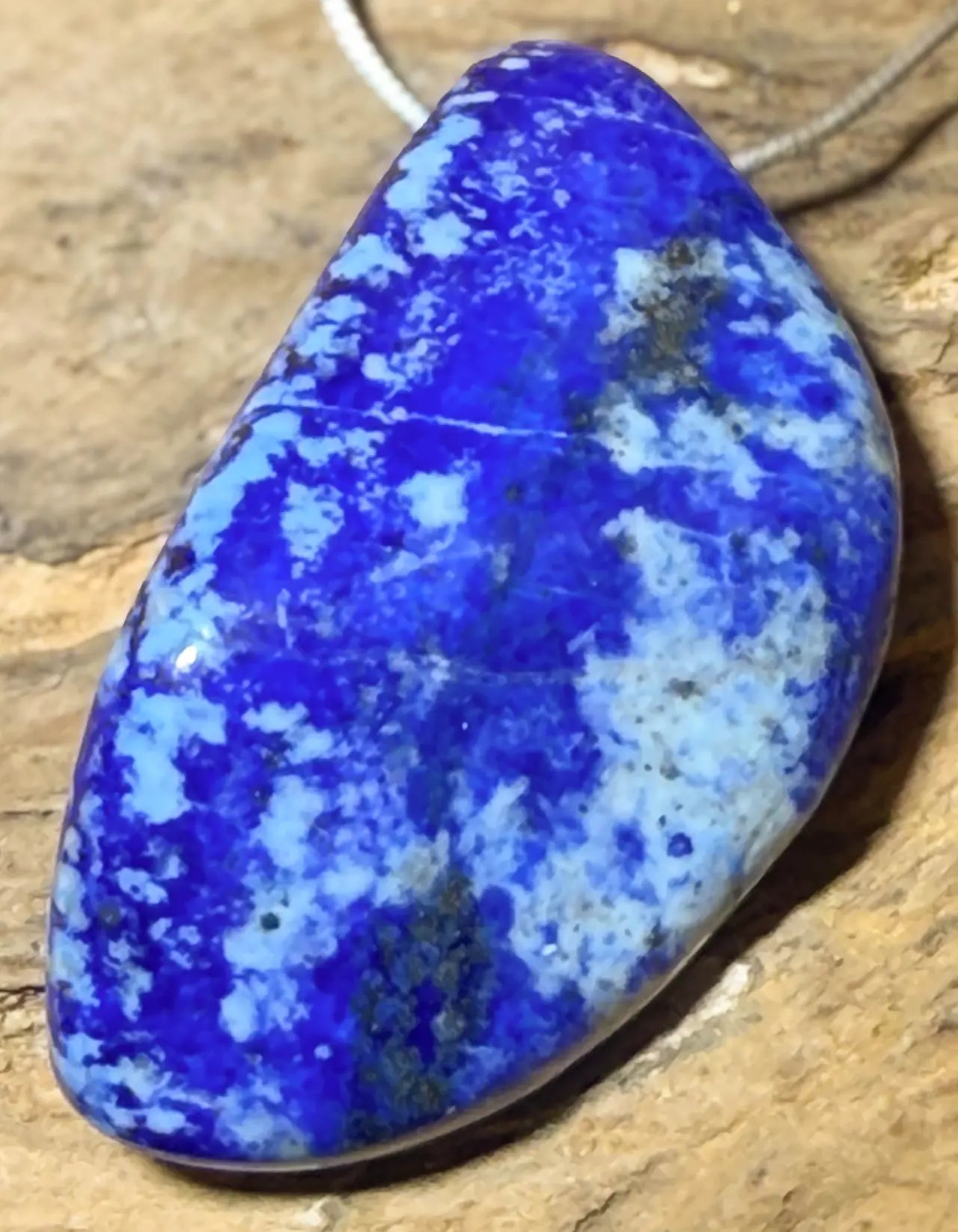 XL Lapislazuli Trommelstein Edelstein Schmuck Ketten Anhänger - A Qualität #0208 - seelensteinchen
