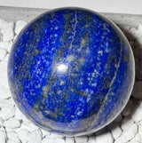 Lapislazuli Kugel 50mm - Handschmeichler - Auflagestein - Massagestein - 445g, poliert #6535