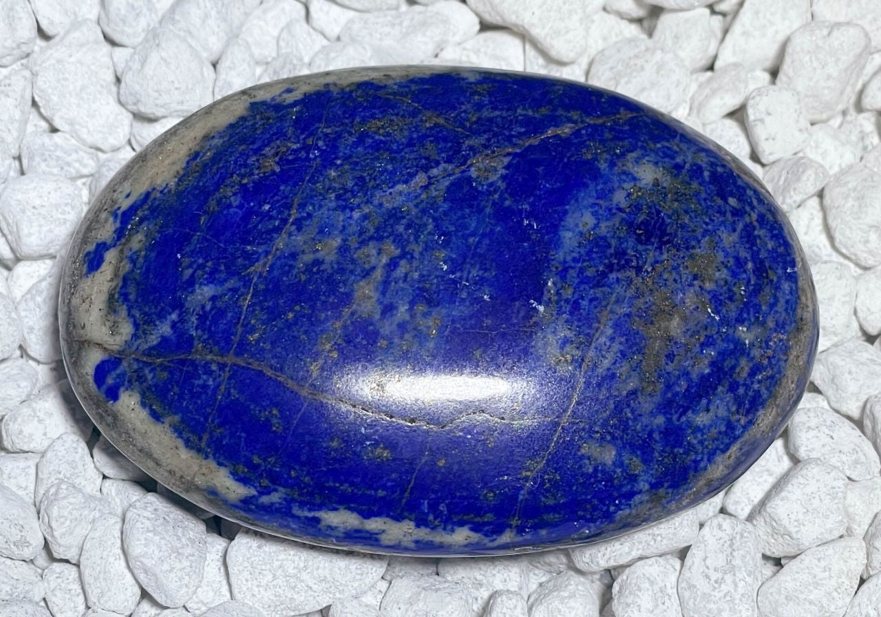 Lapislazuli Seifenstein - Handschmeichler - Auflagestein - Massagestein 108g, poliert - Sonderqualität #5035