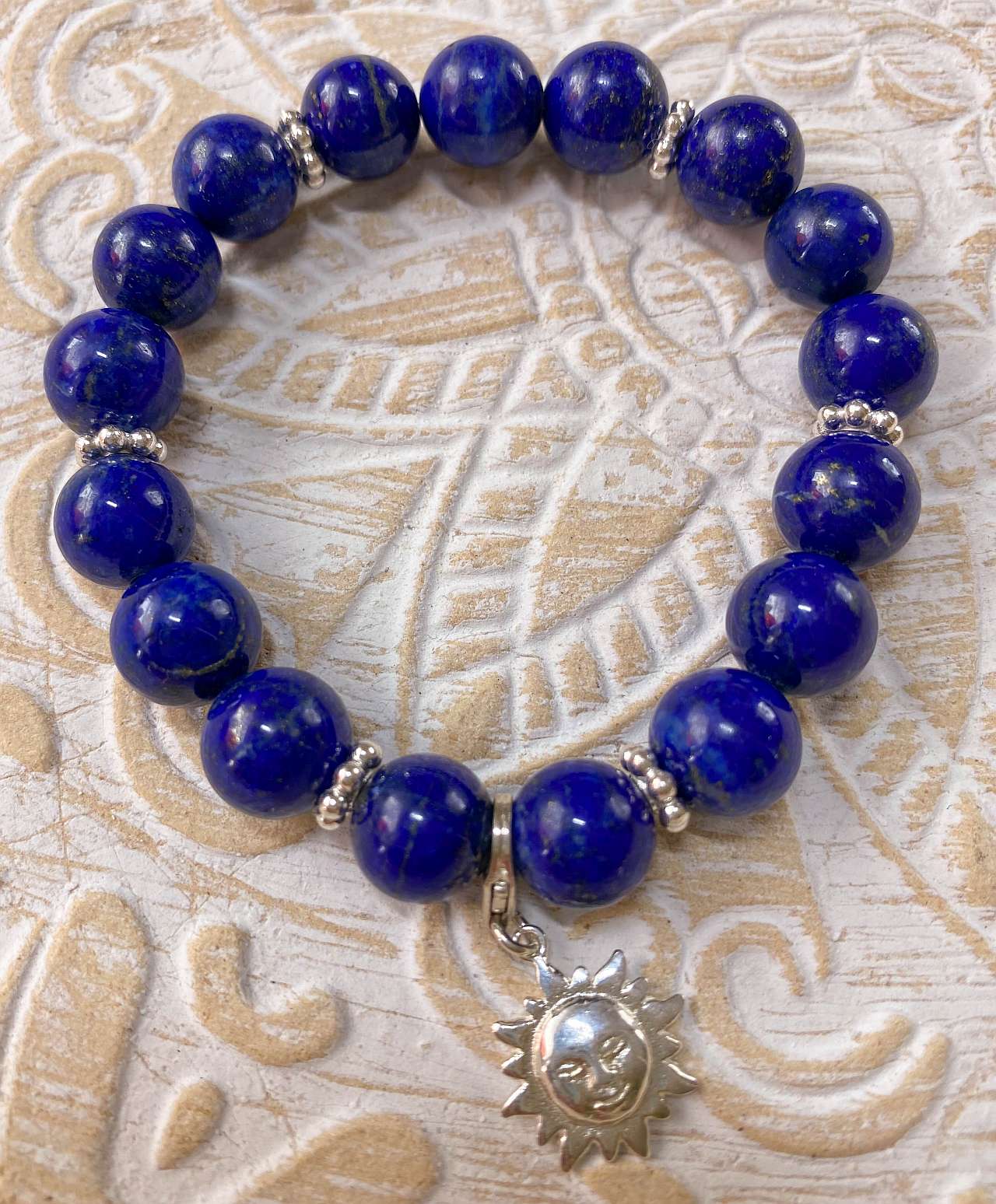 edles Armband Lapislazuli - Edelstein - Edelsteinarmband Schmuck 925er Silber - A Qualität #6843