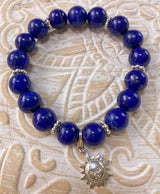 edles Armband Lapislazuli - Edelstein - Edelsteinarmband Schmuck 925er Silber - A Qualität #6843