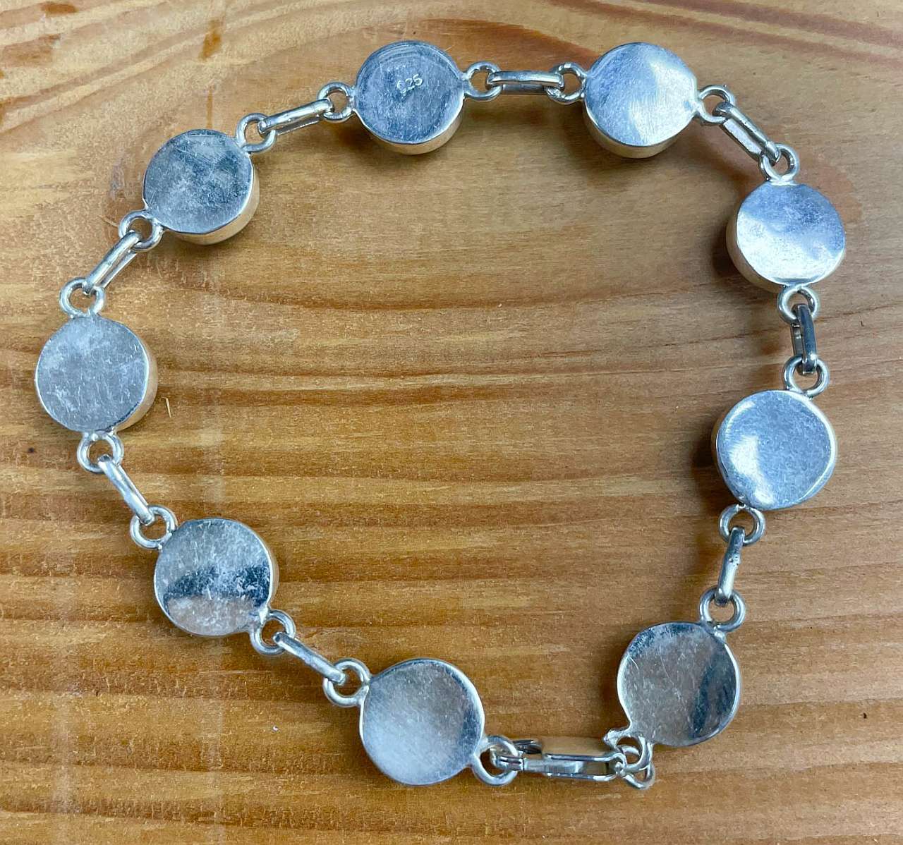 Larimar Silberarmband Edelstein Armband - Schmuck Atlantisstein - 925er Silber#6480
