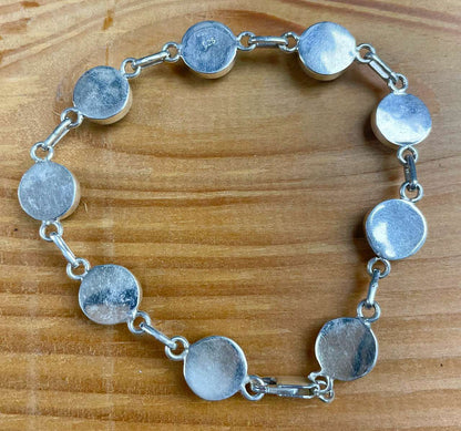 Larimar Silberarmband Edelstein Armband - Schmuck Atlantisstein - 925er Silber#6480