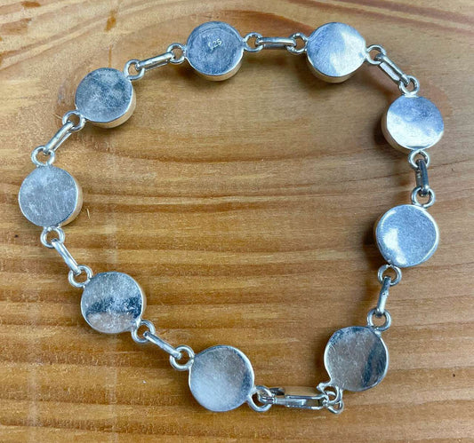 Larimar Silberarmband Edelstein Armband - Schmuck Atlantisstein - 925er Silber#6480