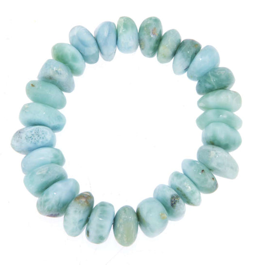 edles Larimar Nugget Edelstein Schmuck Armband - Atlantisstein #6446