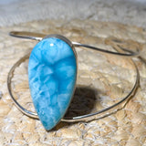 Larimar Edelstein Armband - Armspange 925er Silber Schmuck - Atlantisstein #6998