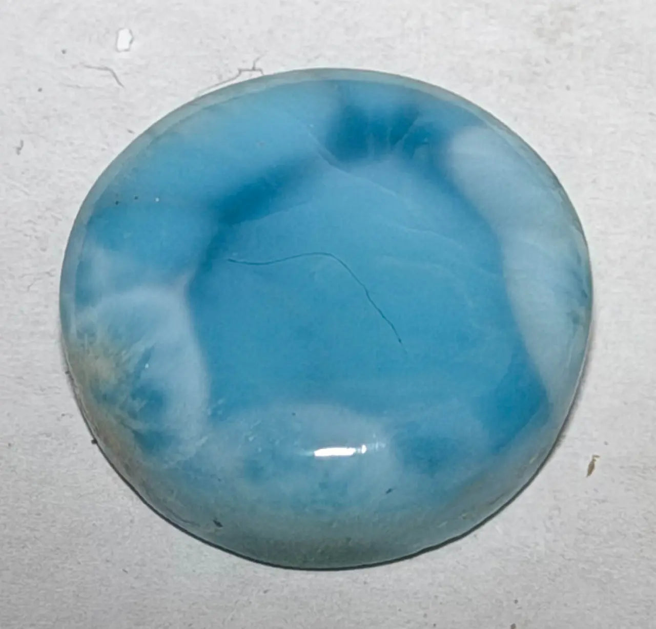edler Larimar Cabochon Trommelstein Edelstein - A Qualität #6341