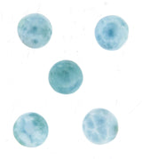 5 x Larimar Cabochon 10mm Trommelstein Edelstein - A Qualität #6437