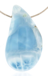 Larimar Trommelstein Edelstein Schmuck Anhänger - A Qualität #6387
