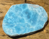 Larimar Scheibe - Slabs - Handschmeichler - Auflagestein - Trommelstein Edelstein - A Qualität #6344