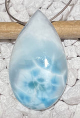 Larimar Trommelstein Schmuck Ketten Anhänger Atlantisstein - Edelstein A Qualität #6641