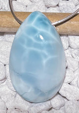 Larimar Trommelstein Edelstein Schmuck Ketten Anhänger - A Qualität #7021
