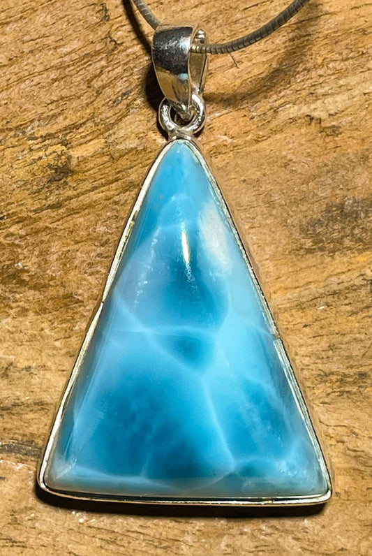 Larimar Ketten Anhänger - Atlantisstein - Edelstein - AAA Qualität - 925er Silber Schmuck #7247