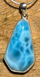 Larimar Ketten Anhänger - Atlantisstein - Edelstein - AAA Qualität - 925er Silber Schmuck #7248