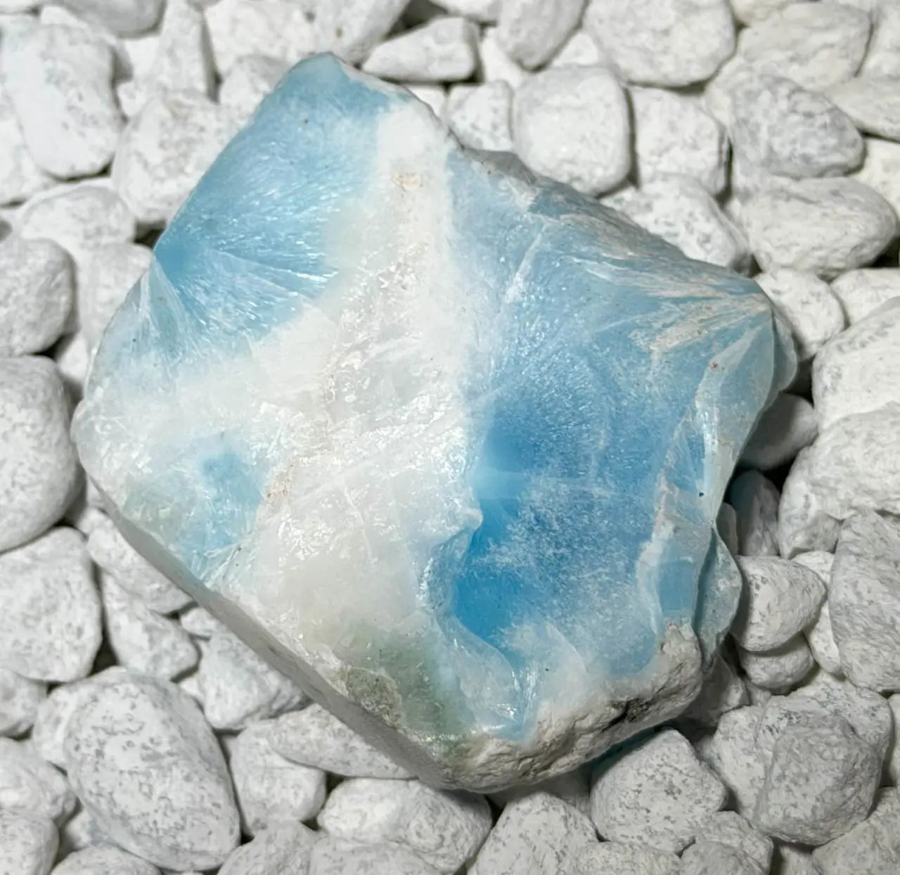 Larimar Scheibe - Slabs - Handschmeichler - Auflagestein - Trommelstein Edelstein - A Qualität #6345 - seelensteinchen