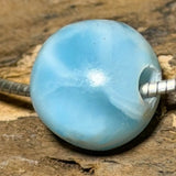 Larimar Trommelstein Anhänger Atlantisstein - Edelstein Schmuck Kette - A Qualität #7398