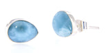 edle Ohrstecker aus Larimar - Edelstein - Ohrringe - A Qualität - 925er Silber #6420