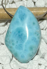 Larimar Trommelstein Ketten Anhänger Atlantisstein - Edelstein Schmuck - Sonderqualität #6710