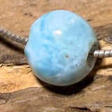 Colgante de larimar pulido piedra Atlántida - Joya de piedra preciosa con cadena - Calidad A #7398