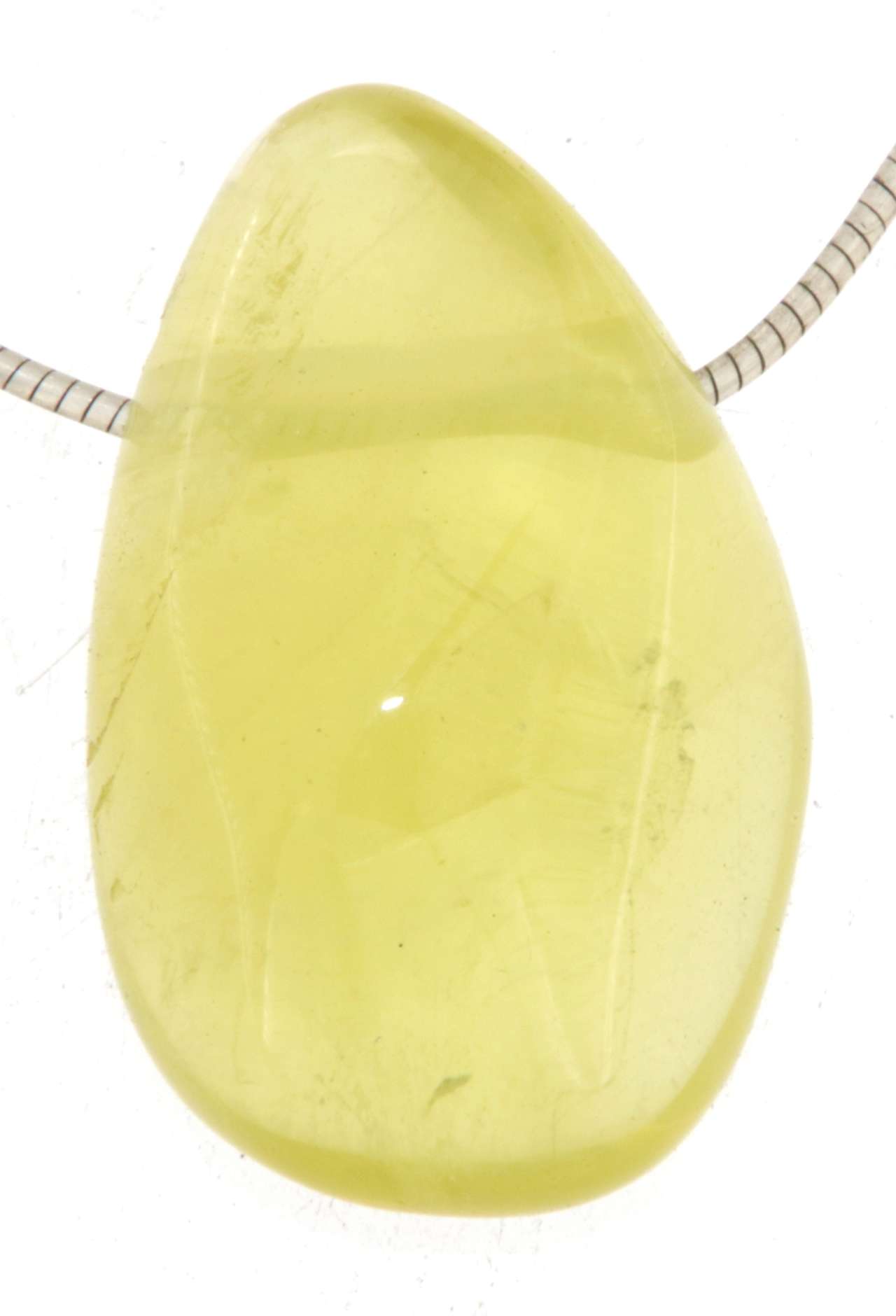 Lemon Quarz Trommelstein Edelstein Anhänger - A Qualität #4001