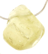 Colgante de cuarzo limón, piedra pulida, joya, collar - Calidad A #2436