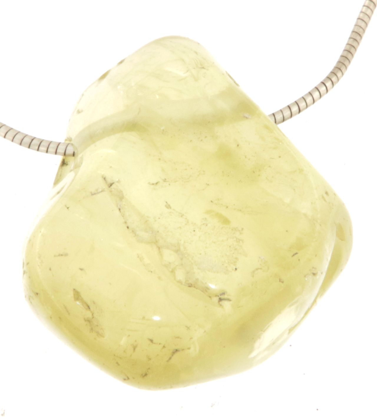 Lemon Quarz Trommelstein Edelstein Schmuck Ketten Anhänger - A Qualität #2436