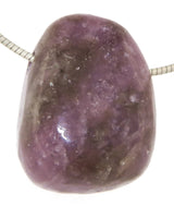 Noble Lepidolite Tumbled Stone Gemstone Jewelry Necklace Pendant - A Quality #0536