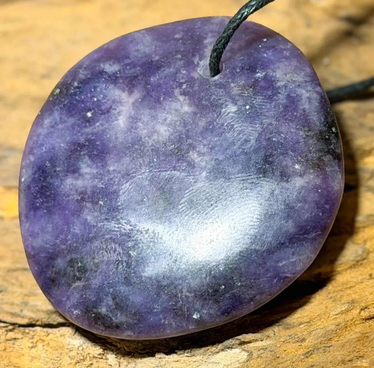 Lepidolith Trommelstein Edelstein Schmuck Ketten Anhänger - A Qualität #2580 - seelensteinchen