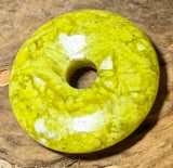Lizardita - Jade Noruega Donut - Rodaja PI - Colgante de collar de piedra preciosa 30mm - Calidad A #6669 - seelensteinchen
