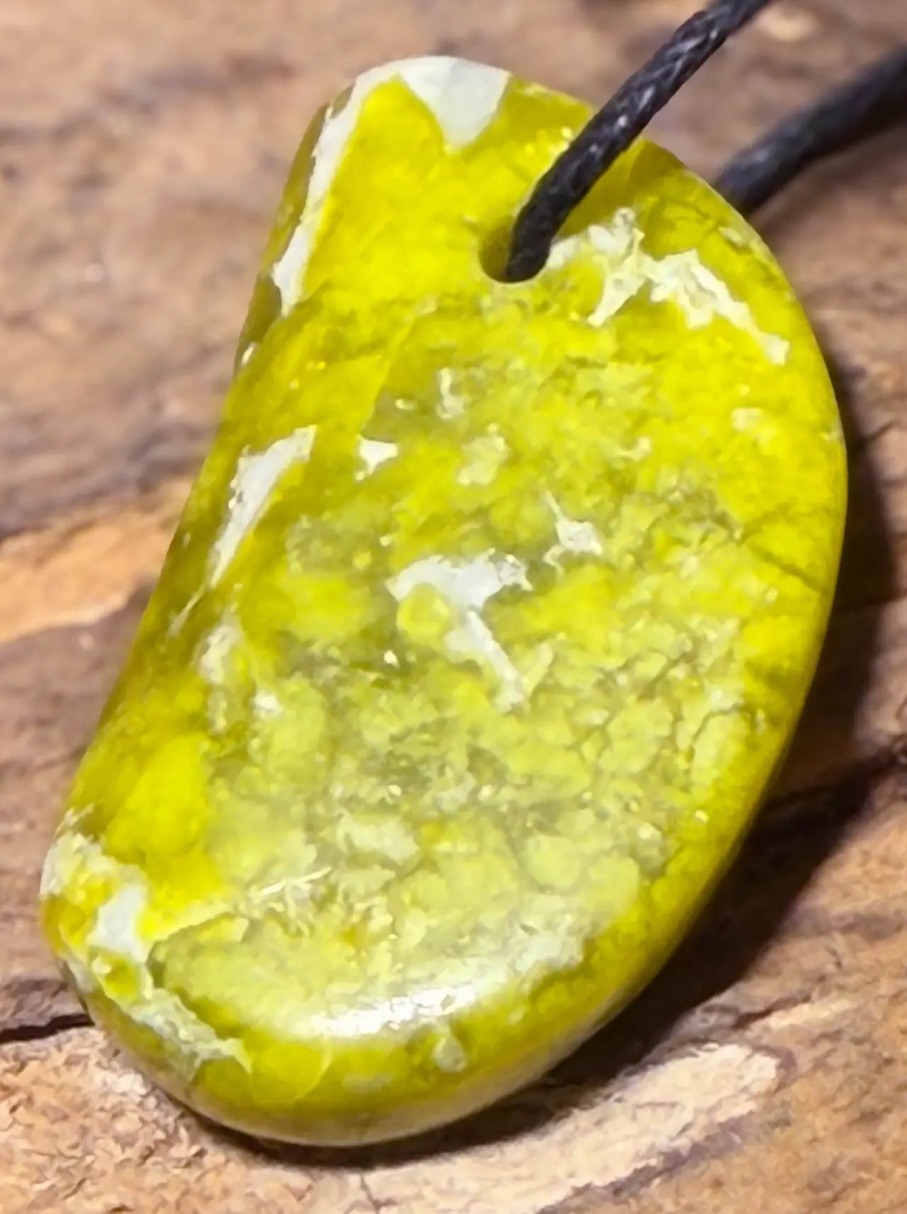 Lizardit / Norwegische Jade Trommelstein Schmuck Ketten Anhänger #0519 - seelensteinchen