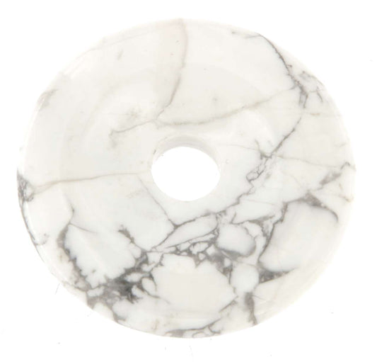Magnesit Donut - PI Scheibe - Edelstein Schmuck Anhänger 40mm - A Qualität #6122